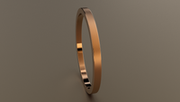 Brushed Rose Gold 1.5mm Flat Wedding Band