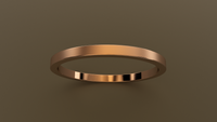Brushed Rose Gold 1.5mm Flat Wedding Band