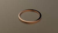Brushed Rose Gold 1.5mm Flat Wedding Band