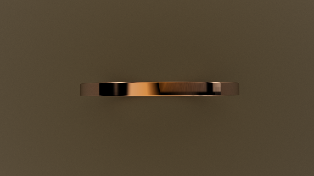 Polished Rose Gold 1.5mm Flat Wedding Band