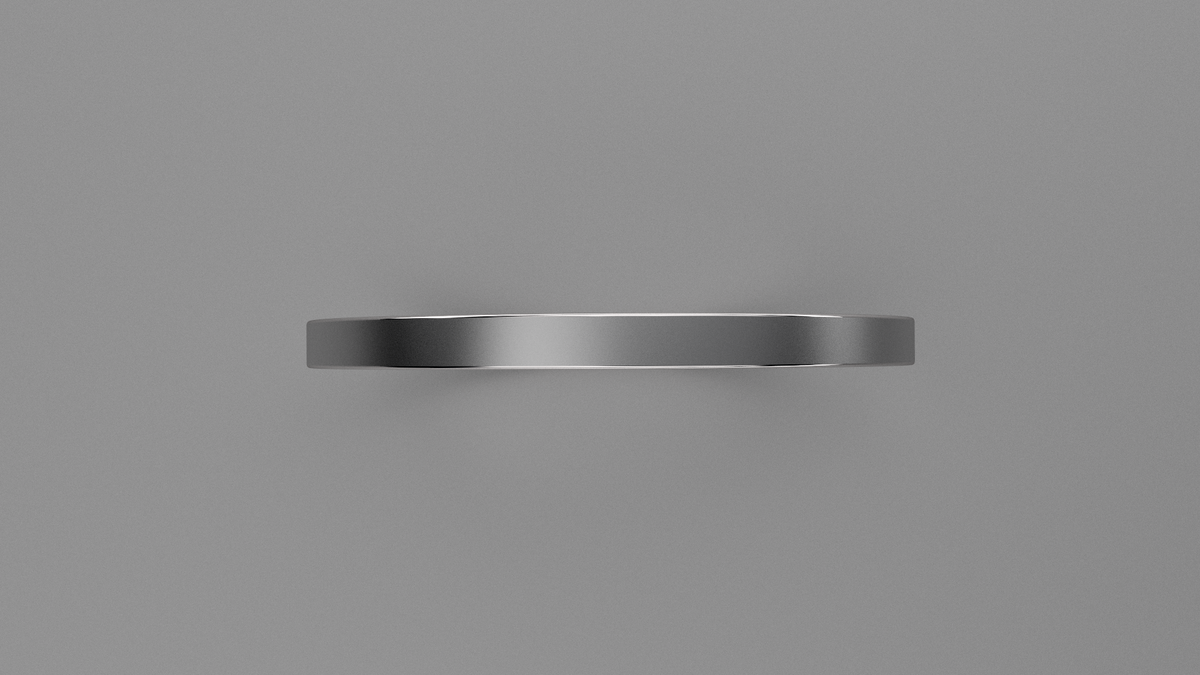 Brushed Sterling Silver 1.5mm Flat Wedding Band