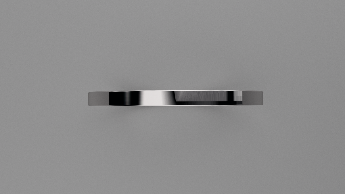 Polished Sterling Silver 1.5mm Flat Wedding Band