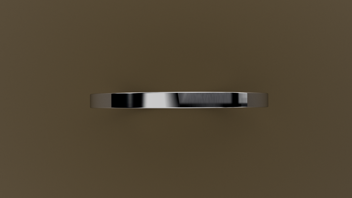 Polished White Gold 1.5mm Flat Wedding Band