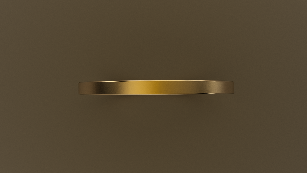 Brushed Yellow Gold 1.5mm Flat Wedding Band