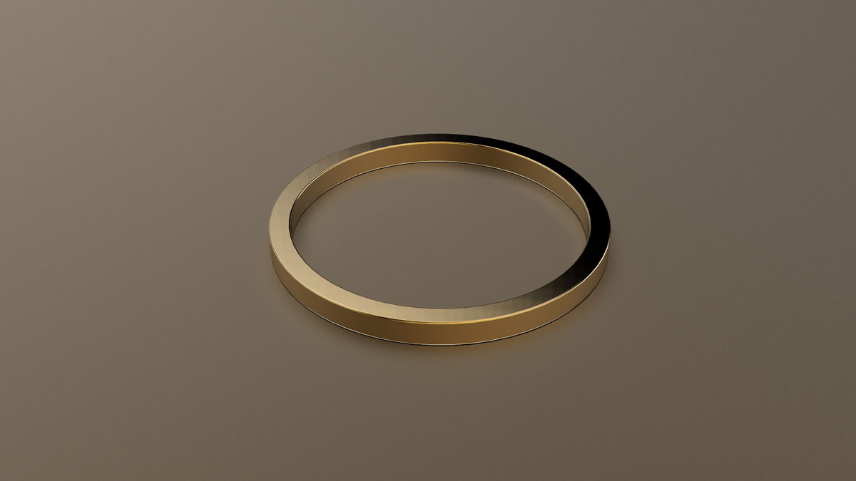 Brushed Yellow Gold 1.5mm Flat Wedding Band