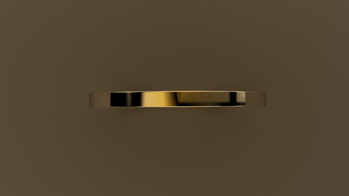 Polished Yellow Gold 1.5mm Flat Wedding Band