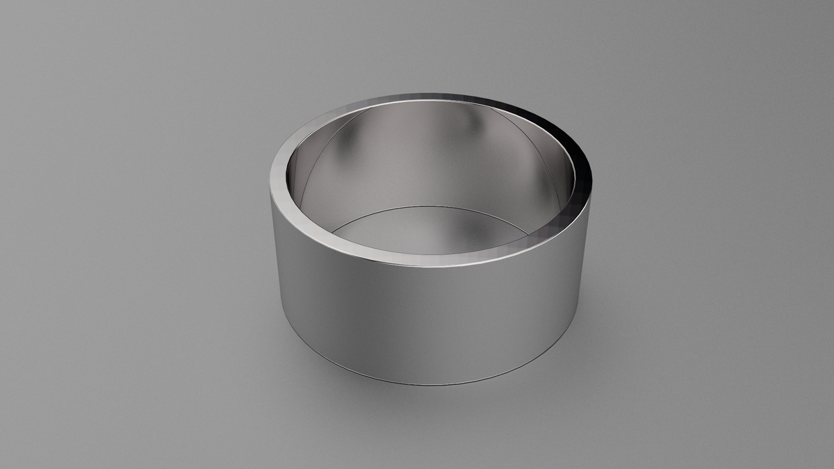 Brushed Sterling Silver 10mm Flat Wedding Band
