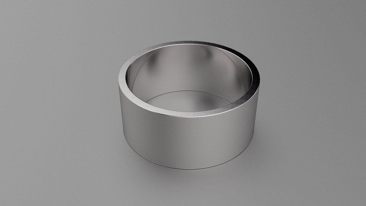 Polished Sterling Silver 10mm Flat Wedding Band