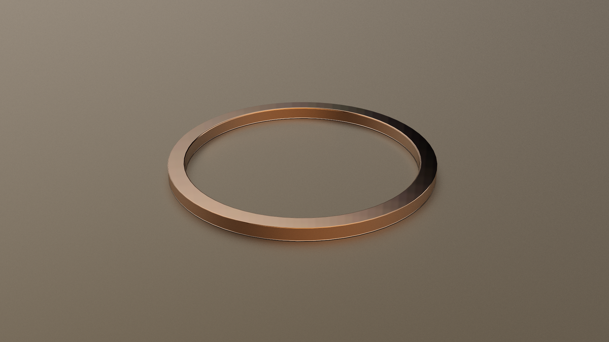Brushed Rose Gold 1mm Flat Wedding Band