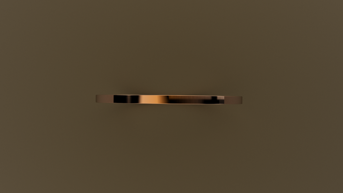Polished Rose Gold 1mm Flat Wedding Band