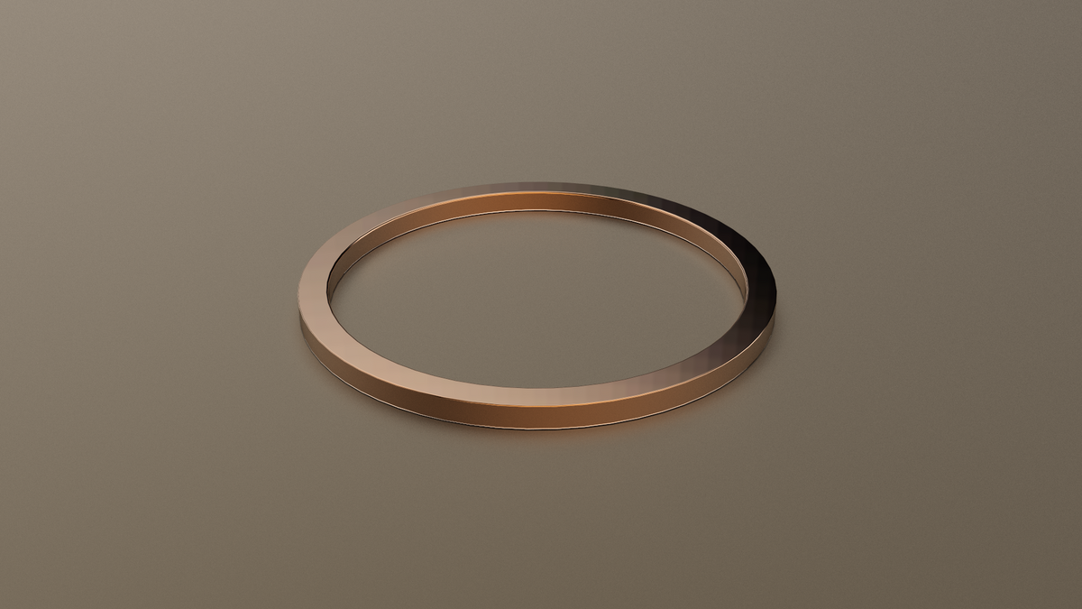 Polished Rose Gold 1mm Flat Wedding Band