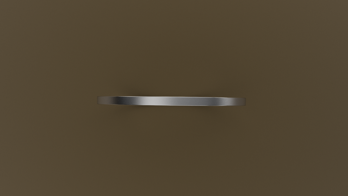 Brushed White Gold 1mm Flat Wedding Band