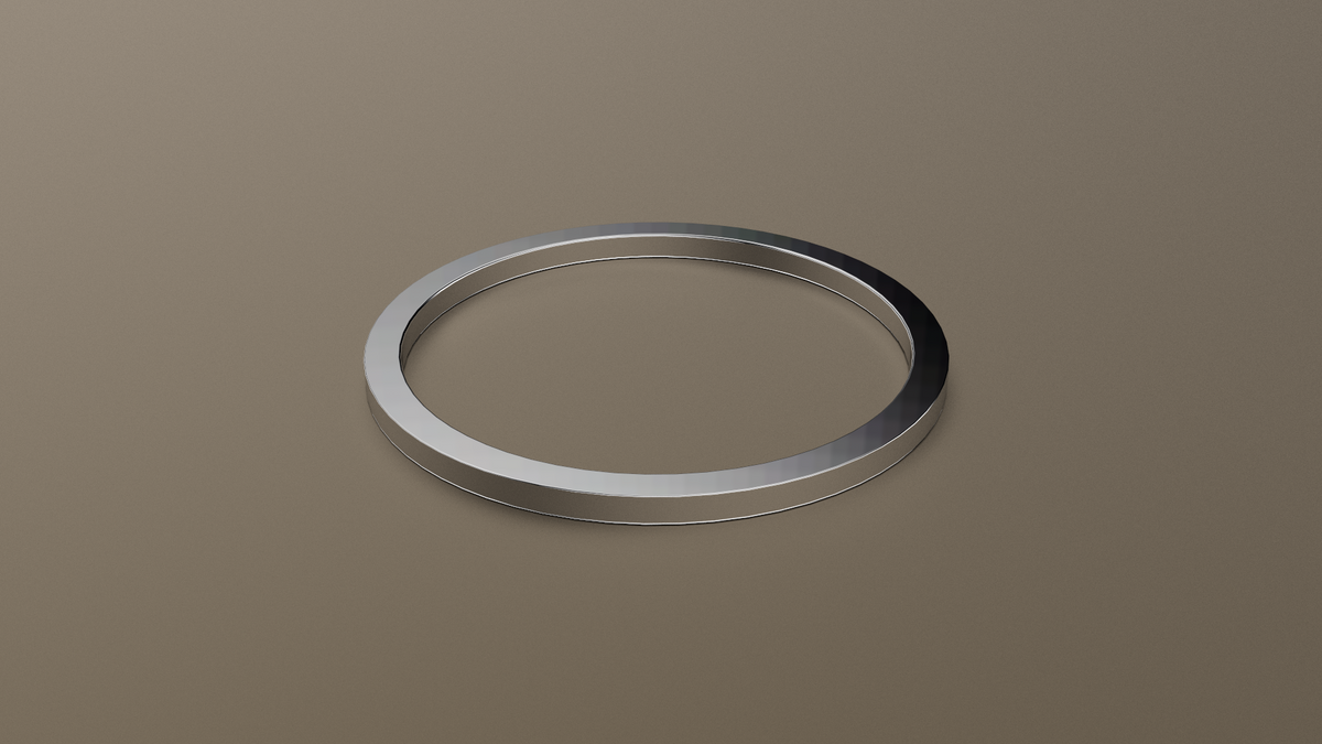 Brushed White Gold 1mm Flat Wedding Band