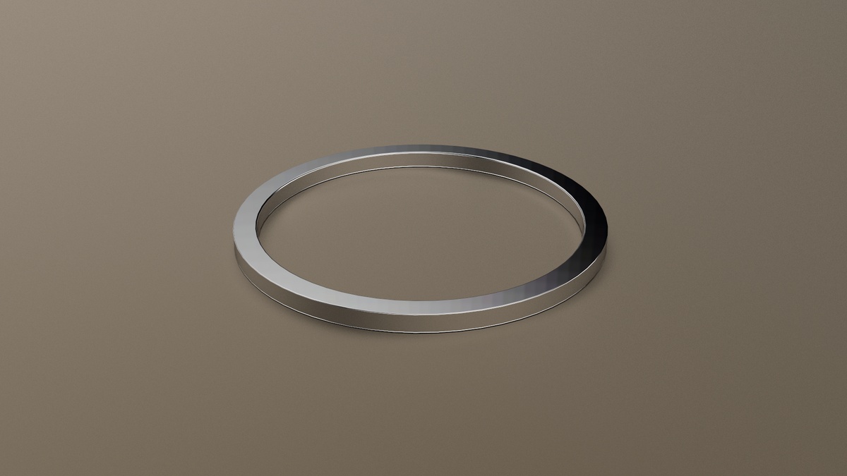Polished White Gold 1mm Flat Wedding Band