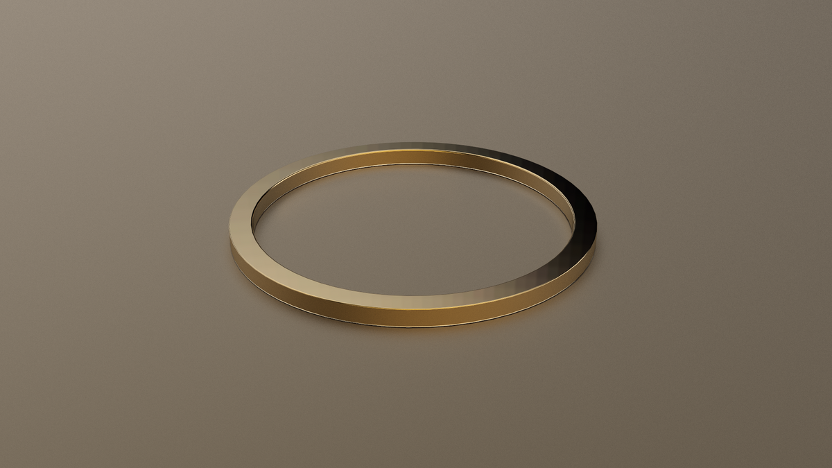 Brushed Yellow Gold 1mm Flat Wedding Band