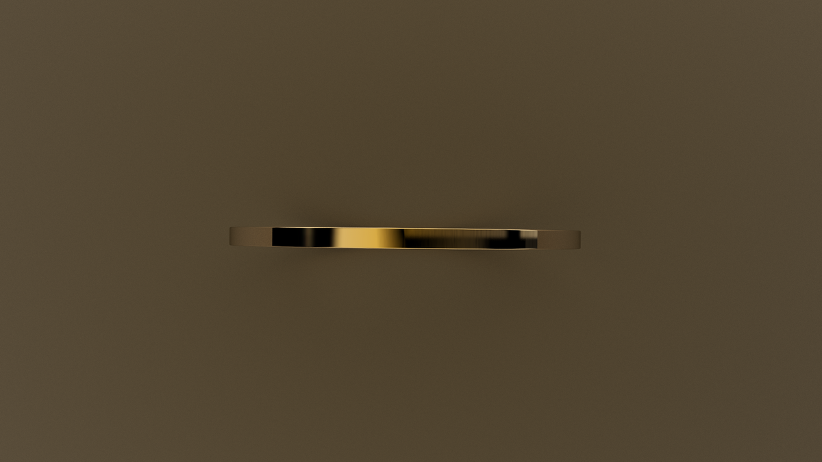 Polished Yellow Gold 1mm Flat Wedding Band
