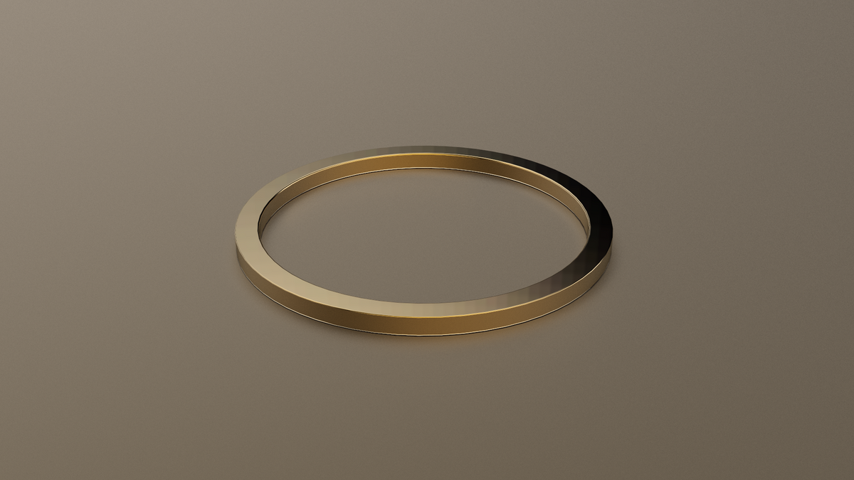Polished Yellow Gold 1mm Flat Wedding Band