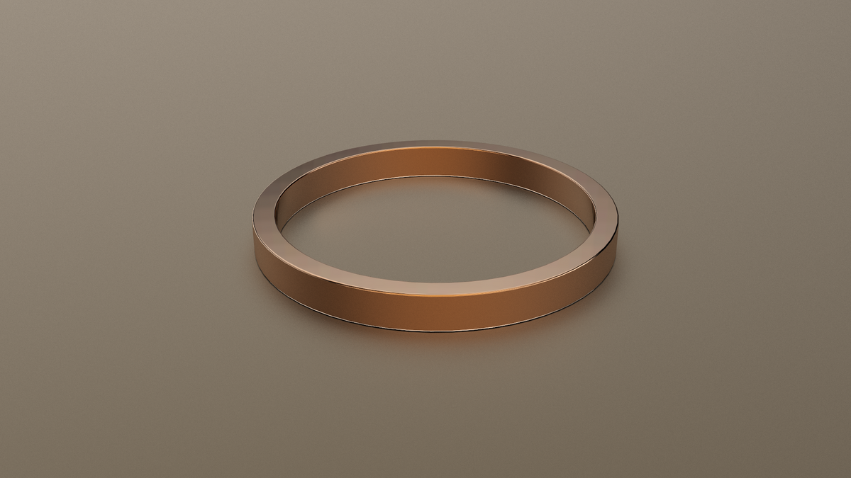 Brushed Rose Gold 2mm Flat Wedding Band
