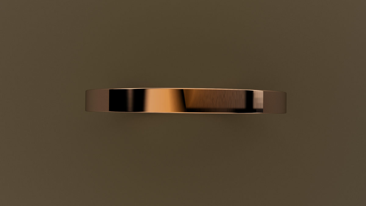 Polished Rose Gold 2mm Flat Wedding Band
