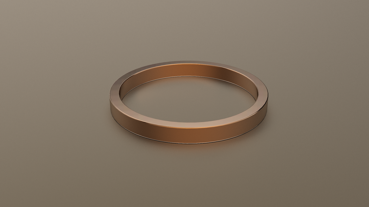Polished Rose Gold 2mm Flat Wedding Band