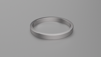 Polished Sterling Silver 2mm Flat Wedding Band