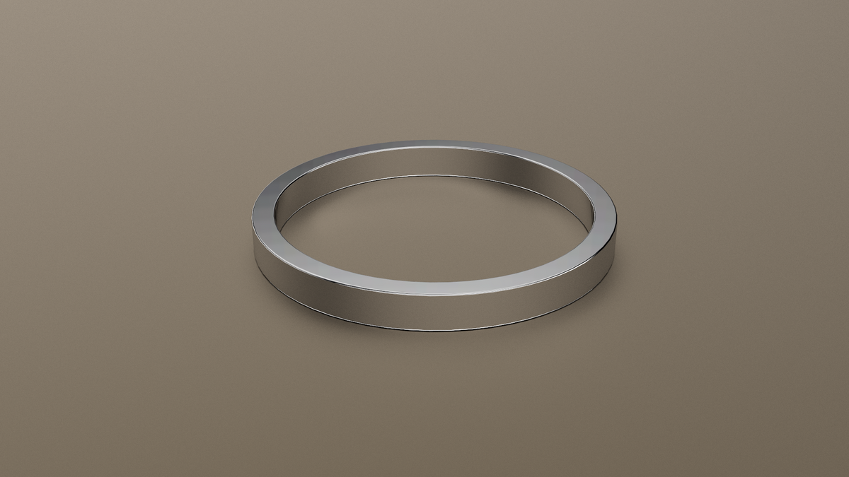 Brushed White Gold 2mm Flat Wedding Band