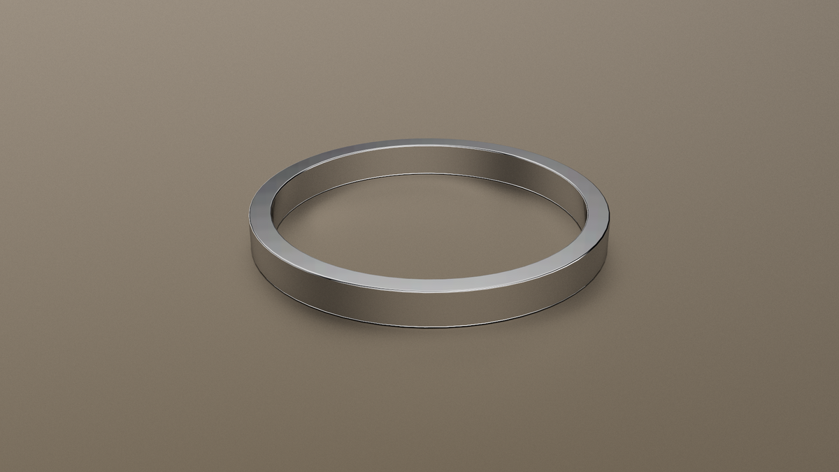 Polished White Gold 2mm Flat Wedding Band