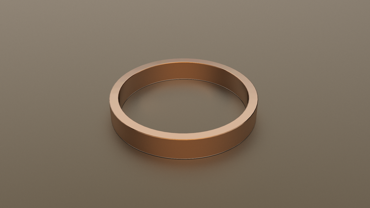 Brushed Rose Gold 3mm Flat Wedding Band