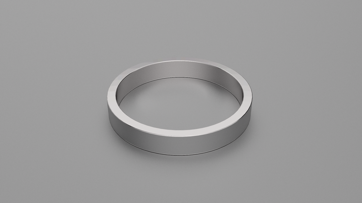 Brushed Sterling Silver 3mm Flat Wedding Band