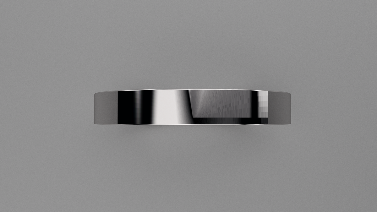 Polished Sterling Silver 3mm Flat Wedding Band