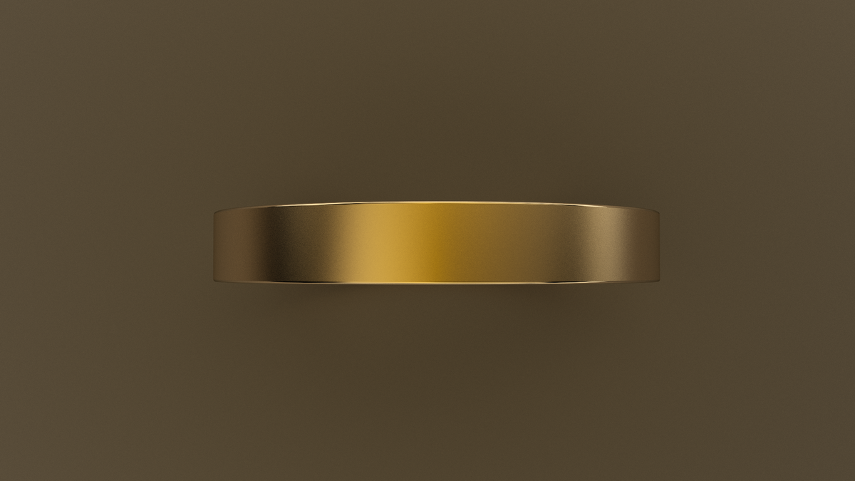 Brushed Yellow Gold 3mm Flat Wedding Band
