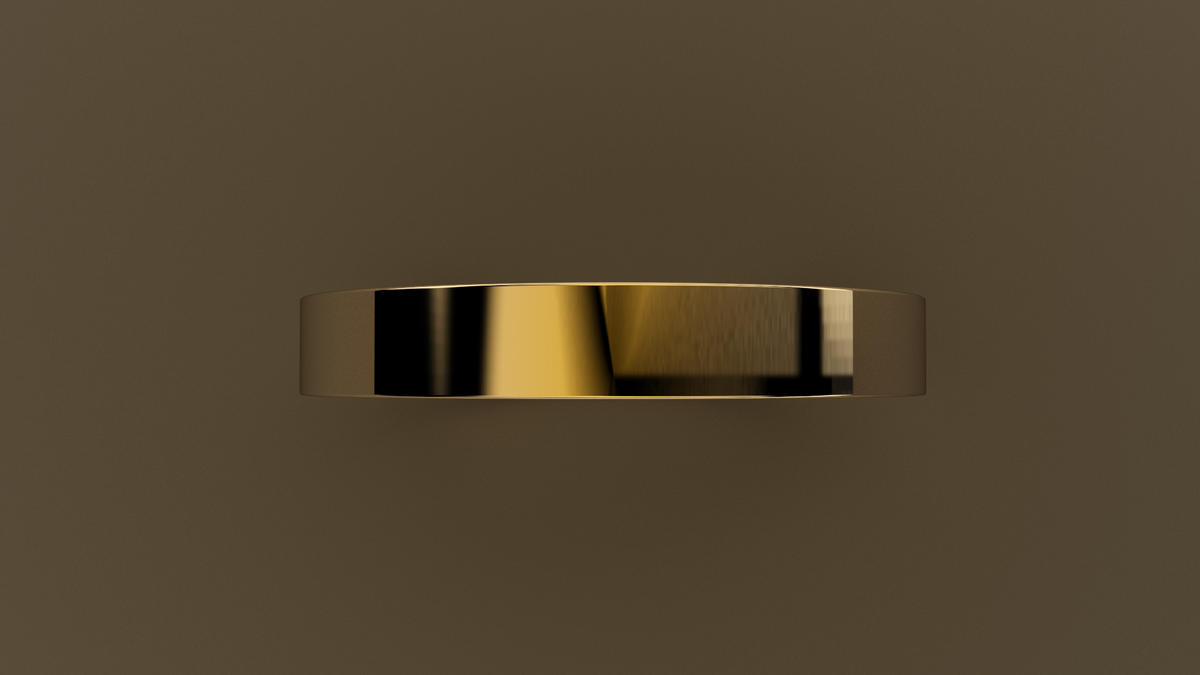 Polished Yellow Gold 3mm Flat Wedding Band