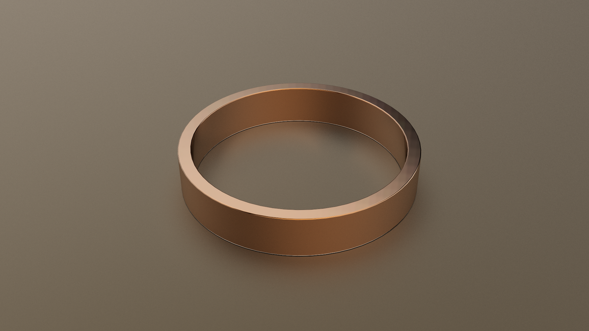 Brushed Rose Gold 4mm Flat Wedding Band