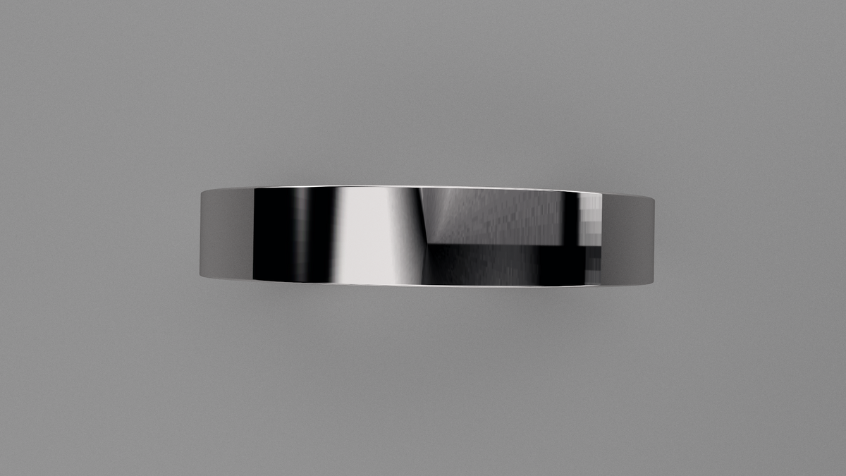 Polished Sterling Silver 4mm Flat Wedding Band