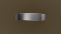 Brushed White Gold 4mm Flat Wedding Band