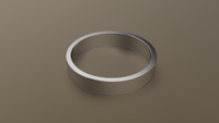 Brushed White Gold 4mm Flat Wedding Band