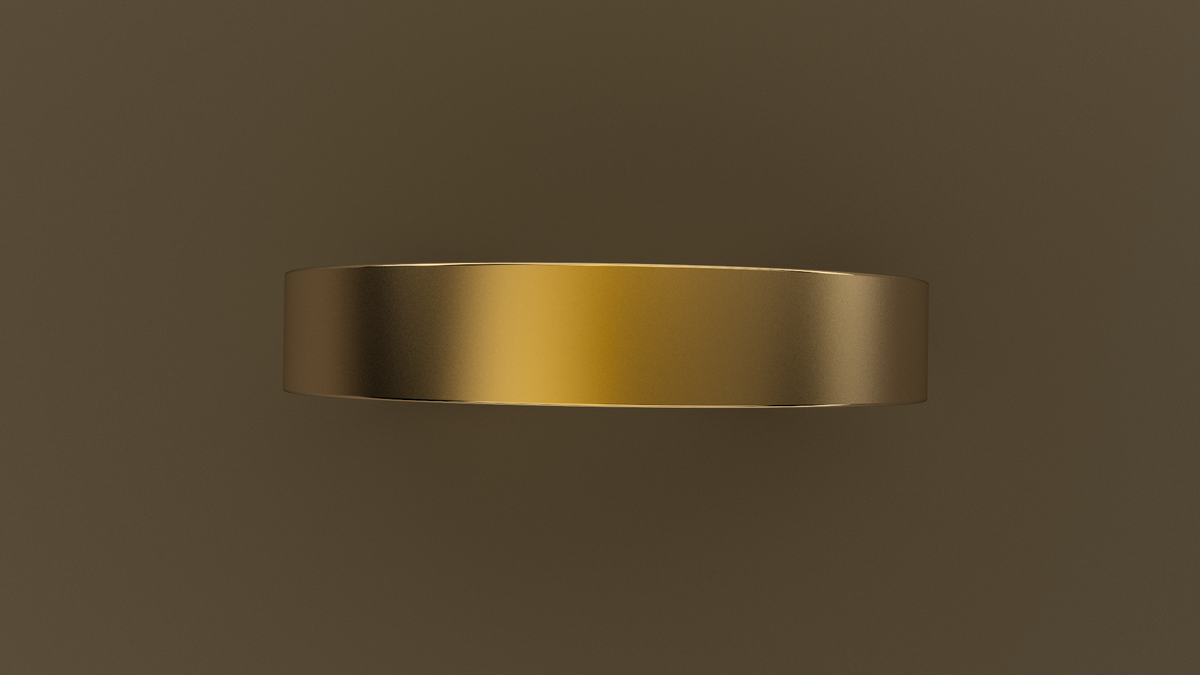 Brushed Yellow Gold 4mm Flat Wedding Band