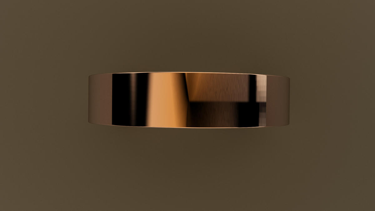 Polished Rose Gold 5mm Flat Wedding Band