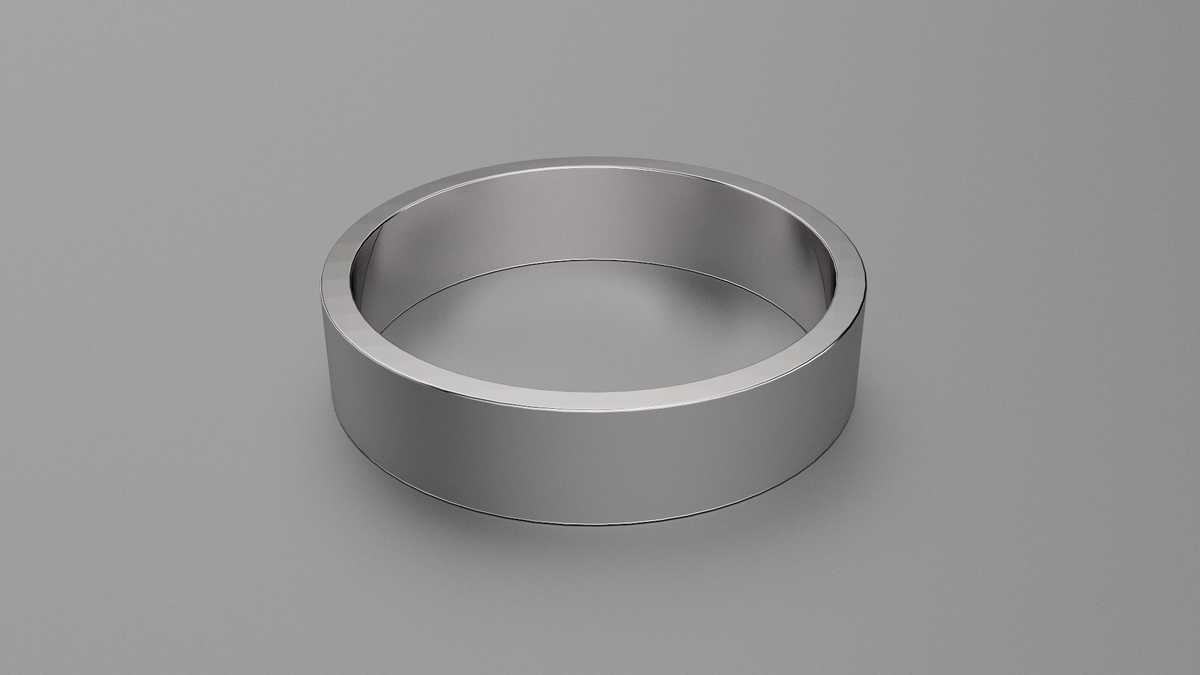 Brushed Sterling Silver 5mm Flat Wedding Band