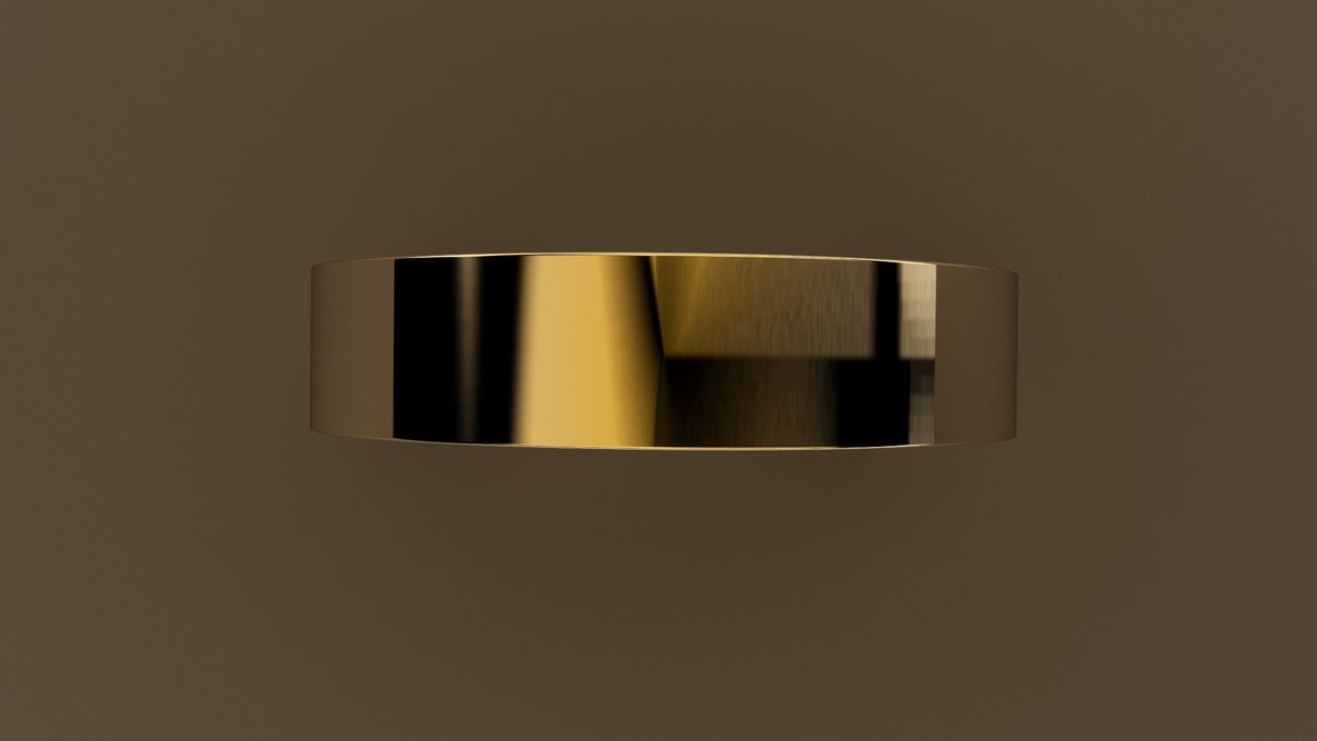 Polished Yellow Gold 5mm Flat Wedding Band