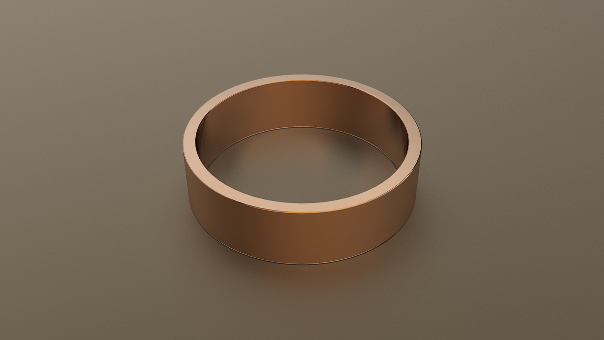 Brushed Rose Gold 6mm Flat Wedding Band