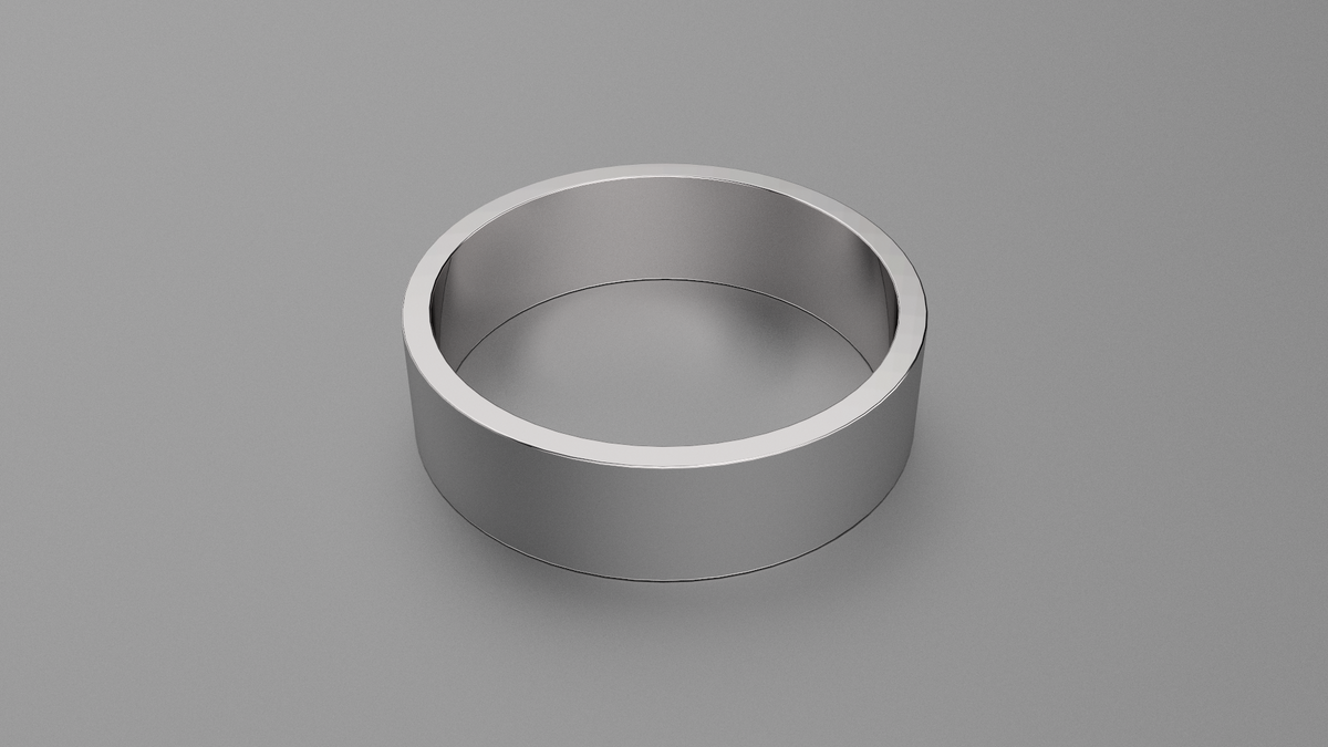 Brushed Sterling Silver 6mm Flat Wedding Band