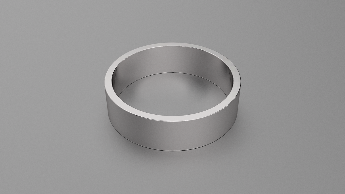 Polished Sterling Silver 6mm Flat Wedding Band