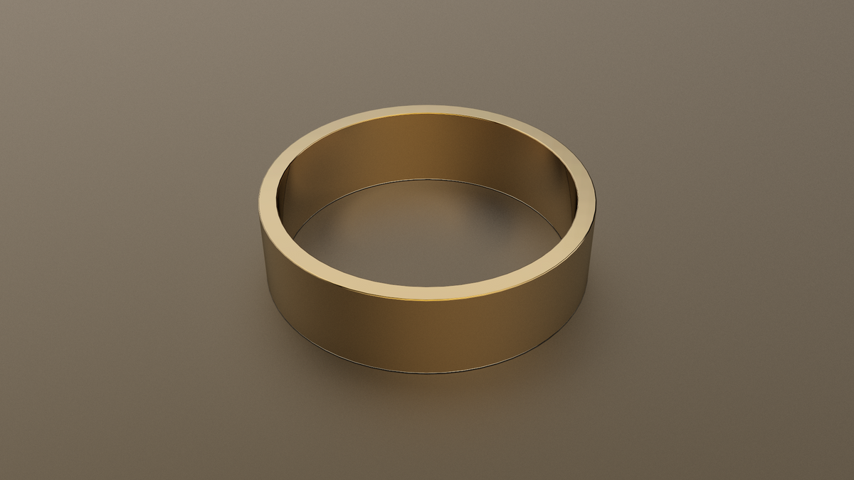 Polished Yellow Gold 6mm Flat Wedding Band
