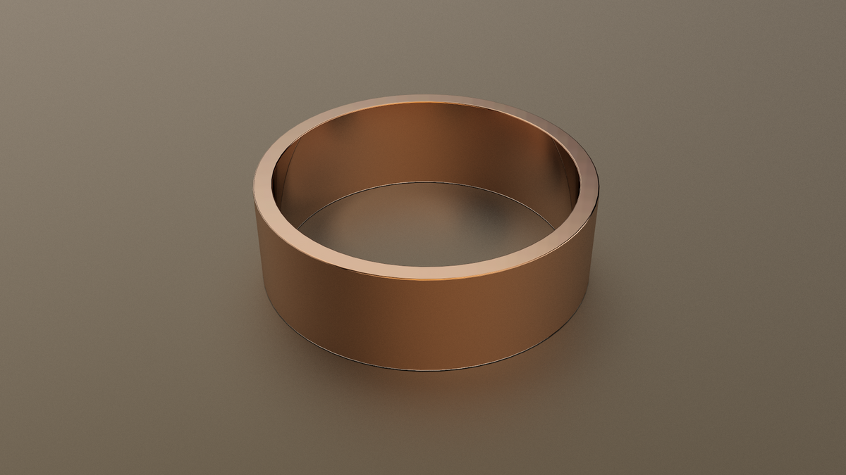 Brushed Rose Gold 7mm Flat Wedding Band