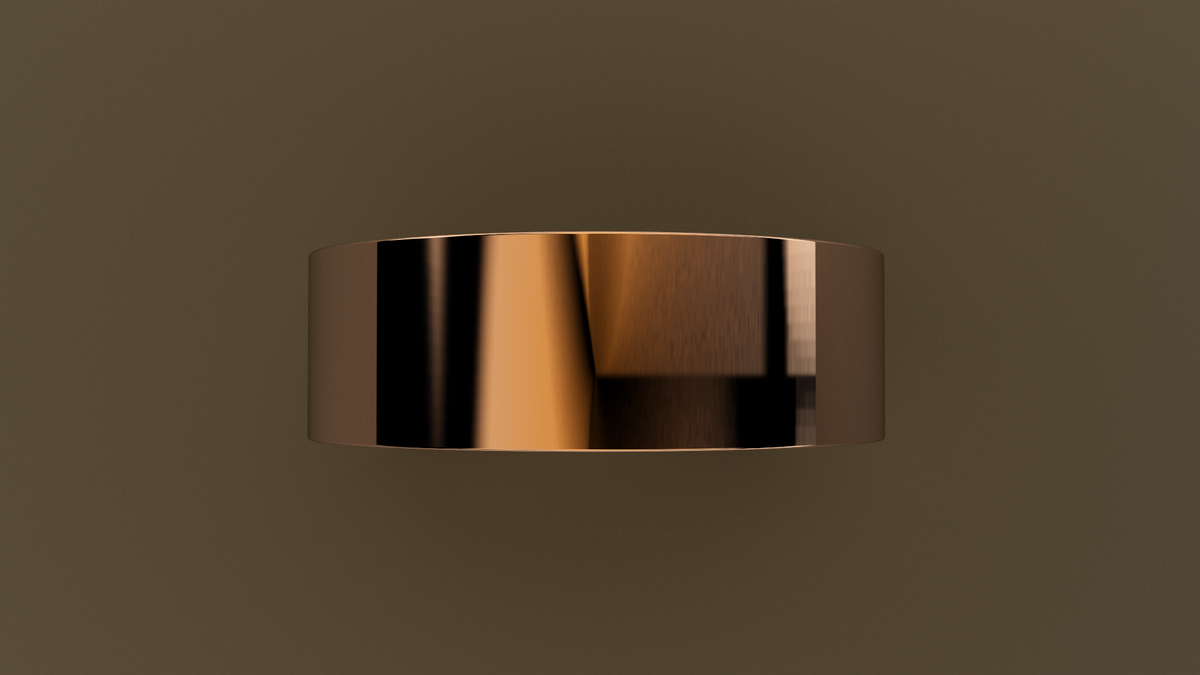 Polished Rose Gold 7mm Flat Wedding Band