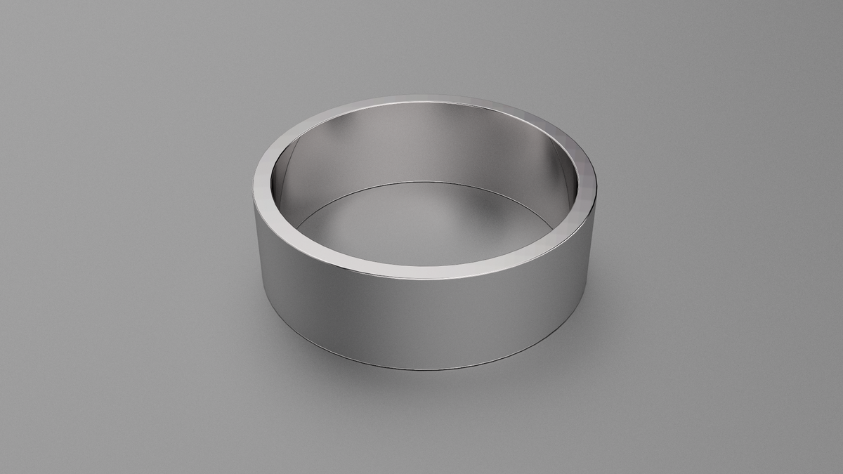 Brushed Sterling Silver 7mm Flat Wedding Band