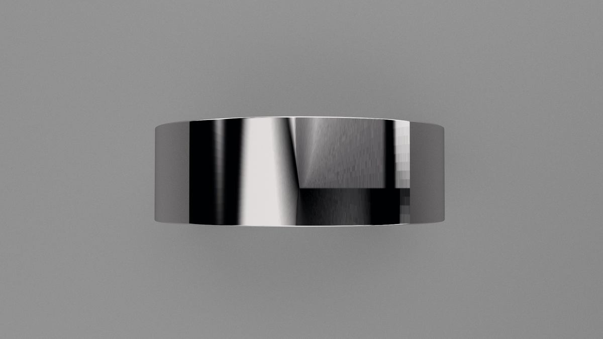 Polished Sterling Silver 7mm Flat Wedding Band