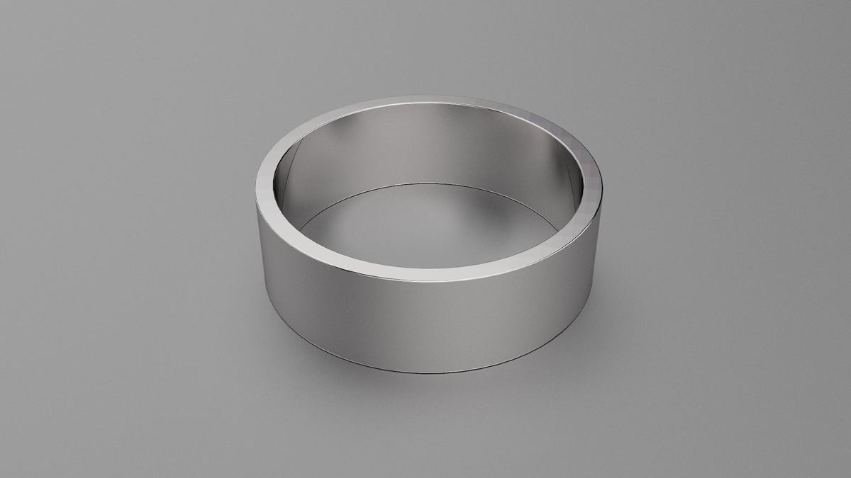 Polished Sterling Silver 7mm Flat Wedding Band