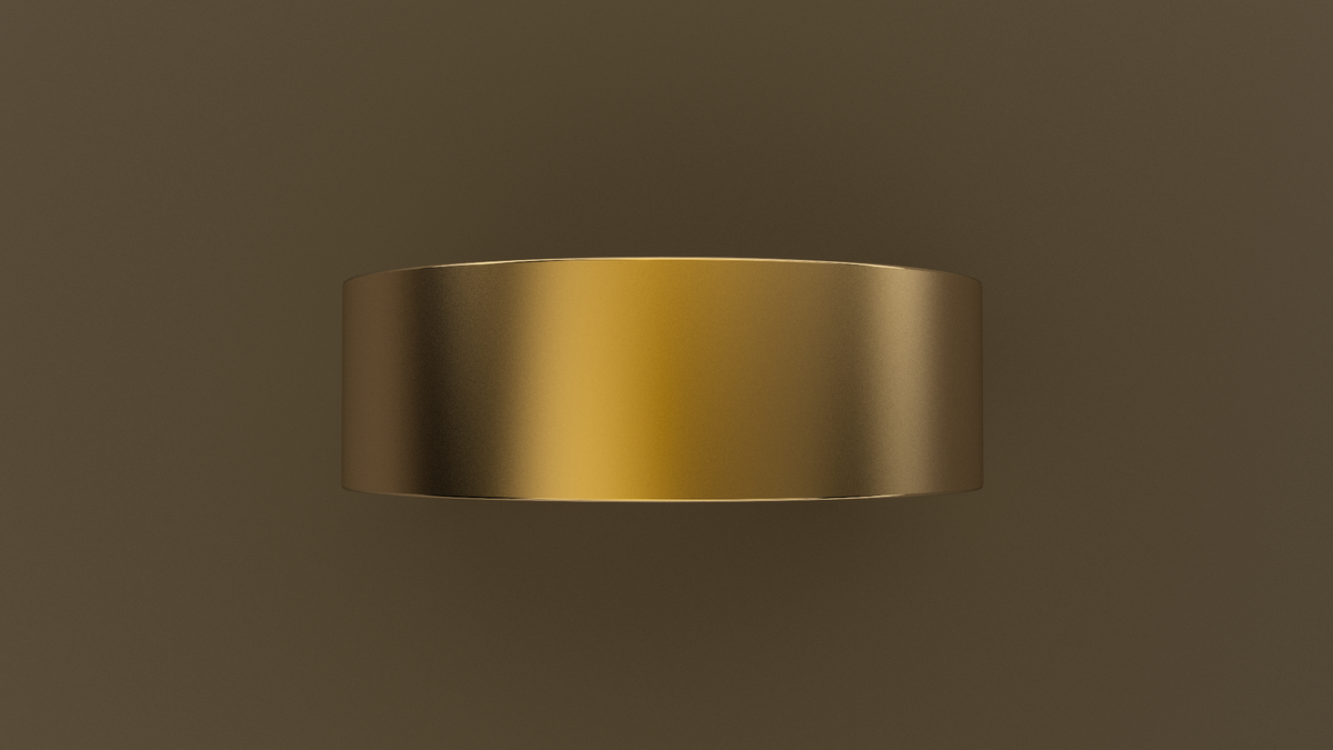 Brushed Yellow Gold 7mm Flat Wedding Band